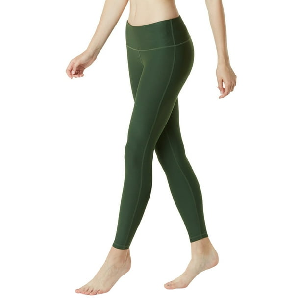 Tesla FYP41 Women's Mid-Waist Ultra-Stretch Yoga Pants Solid Neon Pink 